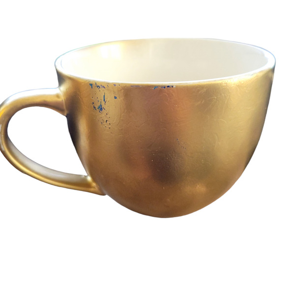 Lily Pulitzer Ceramic Mugs Set of 2 Gold Painted 12 oz - Picture 9 of 16